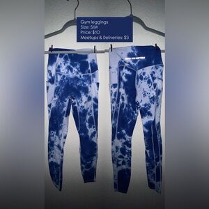 Blue Tie-Dye Leggings